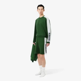 Recht gesneden fleece loungeshorts