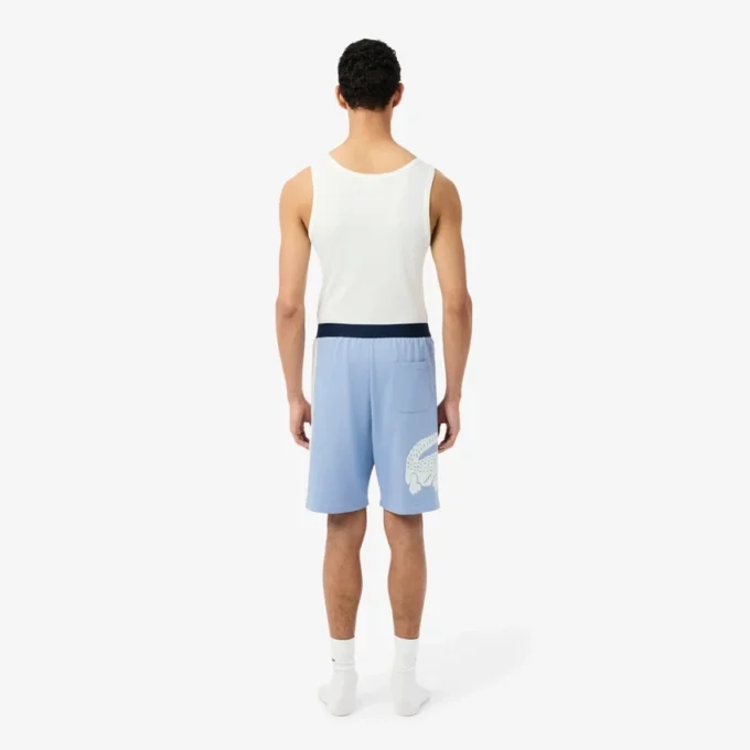 Recht gesneden fleece loungeshorts