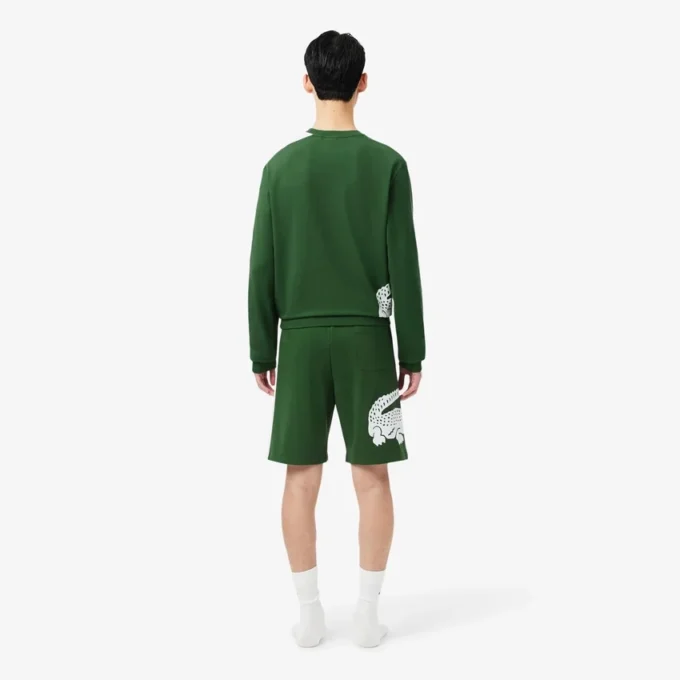 Recht gesneden fleece loungeshorts