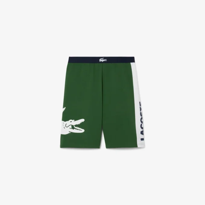 Recht gesneden fleece loungeshorts