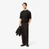 Rechte gestreepte katoenen pantalon