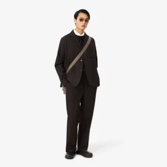 Rechte gestreepte katoenen pantalon