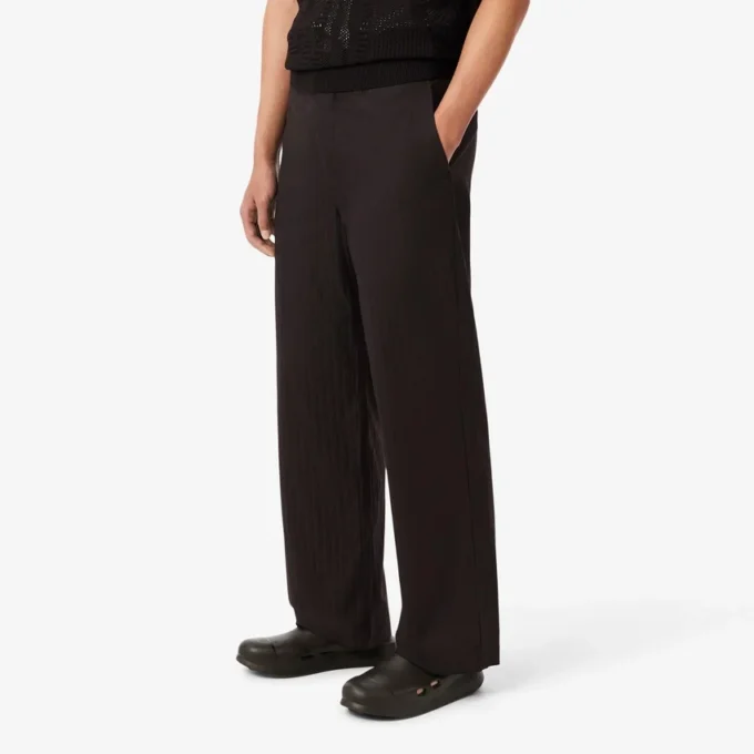 Rechte gestreepte katoenen pantalon
