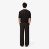 Rechte gestreepte katoenen pantalon