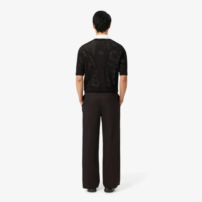 Rechte gestreepte katoenen pantalon