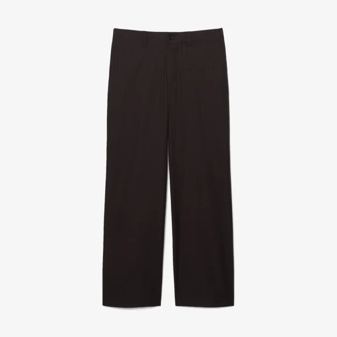 Rechte gestreepte katoenen pantalon