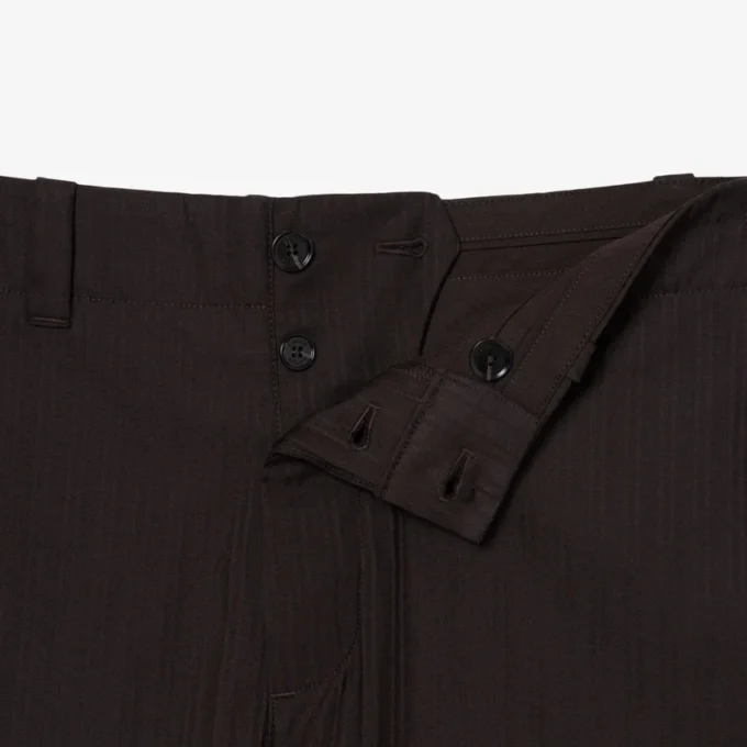 Rechte gestreepte katoenen pantalon