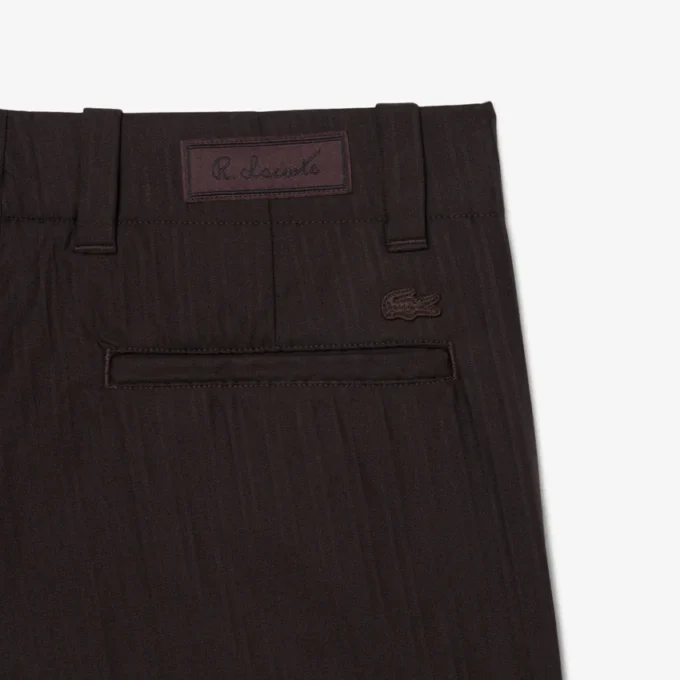 Rechte gestreepte katoenen pantalon