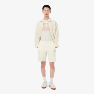 Regular fit fleece-short met kleurblokken