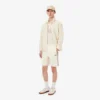 Regular fit fleece-short met kleurblokken