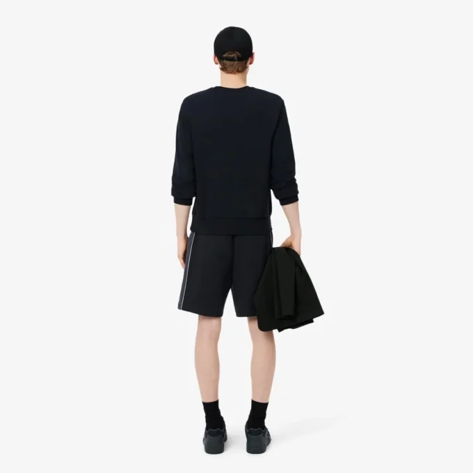 Regular fit fleece-short met kleurblokken