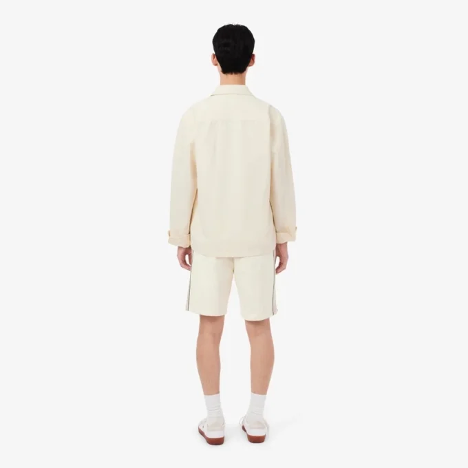 Regular fit fleece-short met kleurblokken