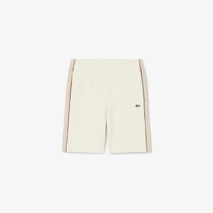Regular fit fleece-short met kleurblokken
