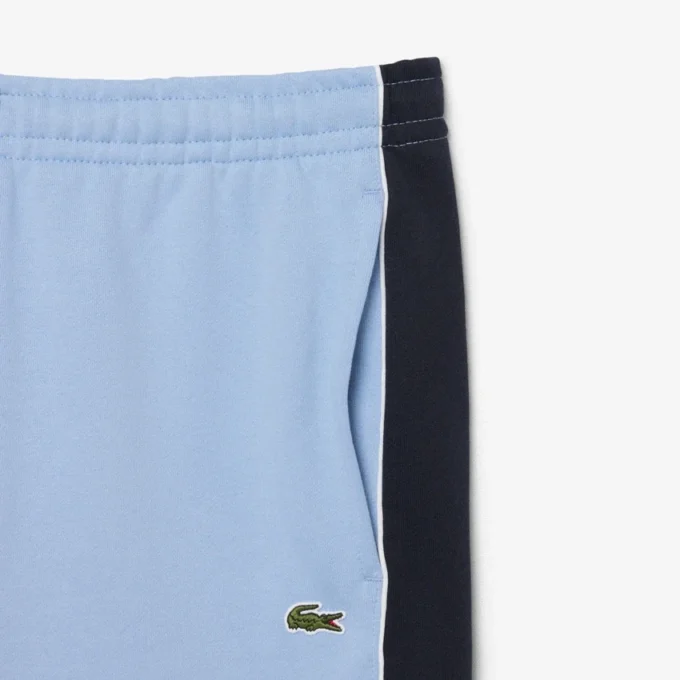Regular fit fleece-short met kleurblokken