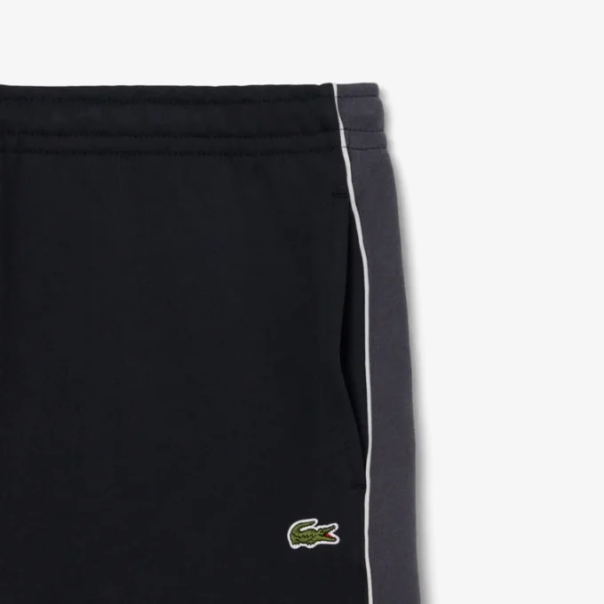 Regular fit fleece-short met kleurblokken