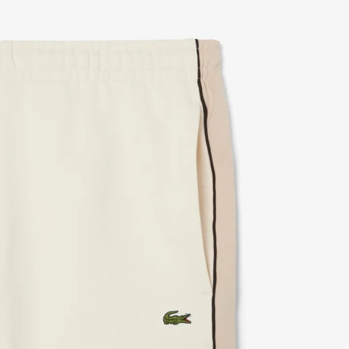 Regular fit fleece-short met kleurblokken