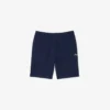Regular Fit fleece-short met logo-streep