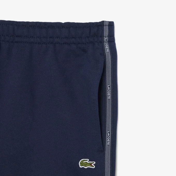 Regular Fit fleece-short met logo-streep