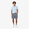 Regular fit gestreepte katoenen shorts