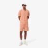 Regular fit gestreepte katoenen shorts
