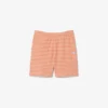 Regular fit gestreepte katoenen shorts