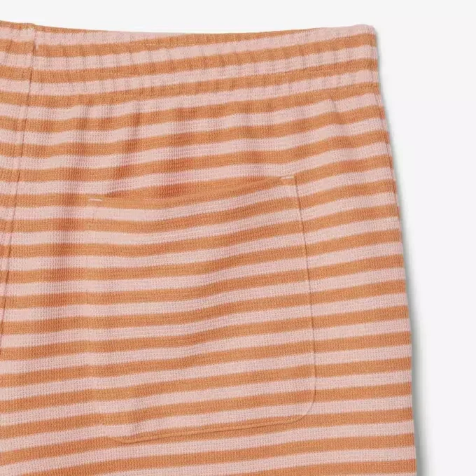 Regular fit gestreepte katoenen shorts