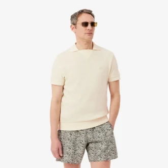 Regular Fit katoenen polo met kant