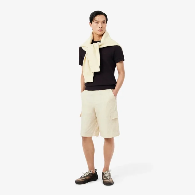 Regular Fit katoenen polo met kant