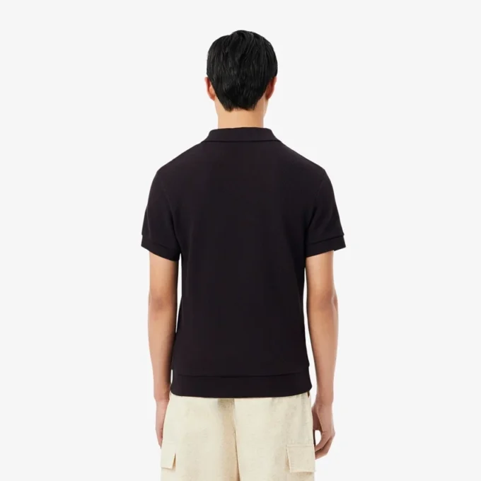 Regular Fit katoenen polo met kant