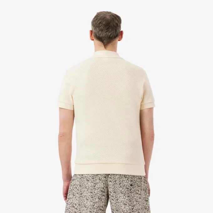Regular Fit katoenen polo met kant