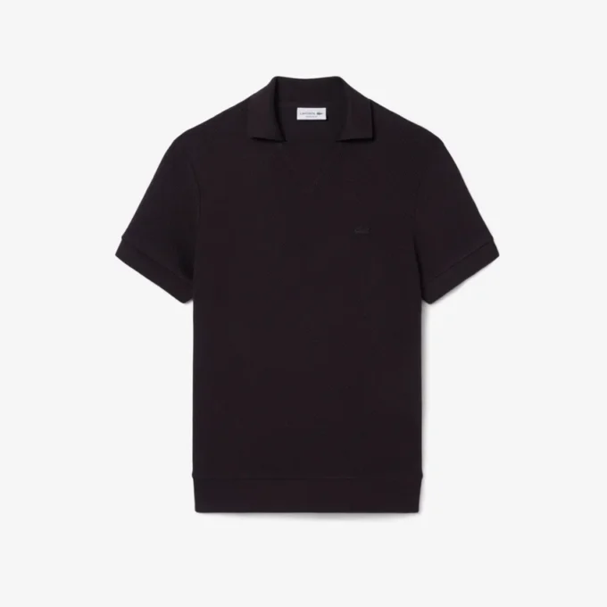 Regular Fit katoenen polo met kant