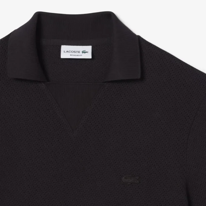 Regular Fit katoenen polo met kant