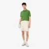 Regular fit korte broek van linnenmix twill