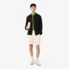 Regular fit korte broek van linnenmix twill