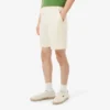Regular fit korte broek van linnenmix twill
