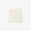 Regular fit korte broek van linnenmix twill