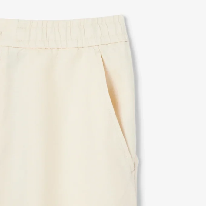 Regular fit korte broek van linnenmix twill