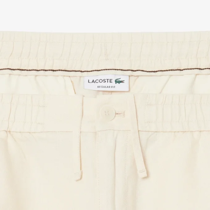 Regular fit korte broek van linnenmix twill