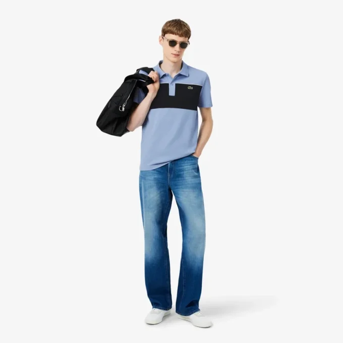 Regular fit Polo met kleurblokken