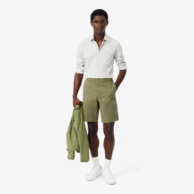 Regular Fit stretch katoenen chino bermuda