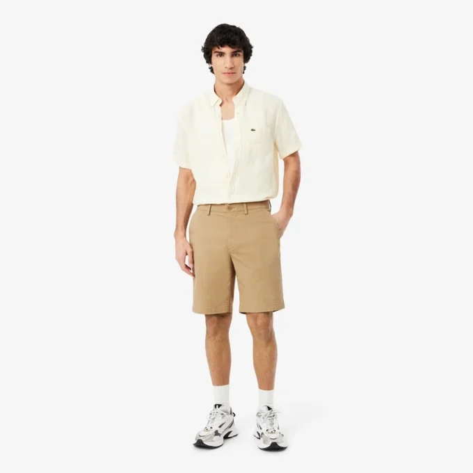 Regular Fit stretch katoenen chino bermuda