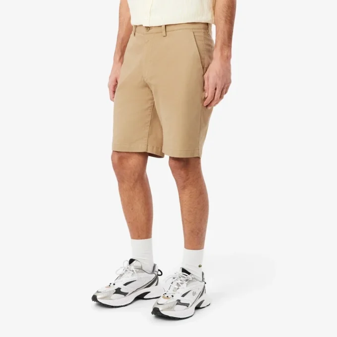 Regular Fit stretch katoenen chino bermuda