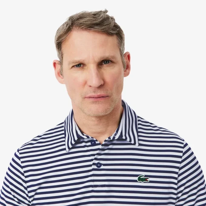 Regular Fit Ultra Dry gestreept golfpolo