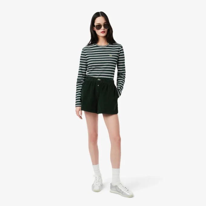 Relaxed fit corduroy short voor dames