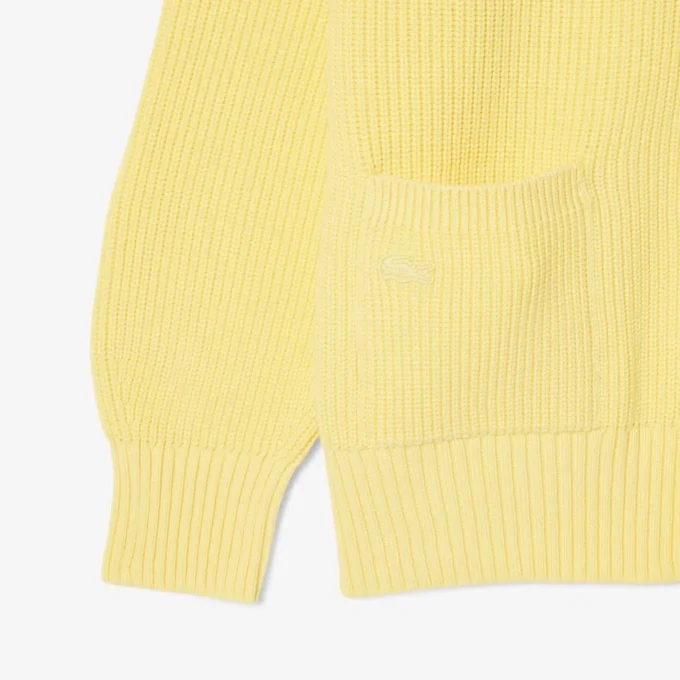Relaxed fit geribbeld katoenen vest
