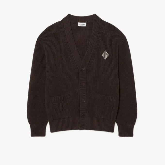 Relaxed fit geribbeld katoenen vest