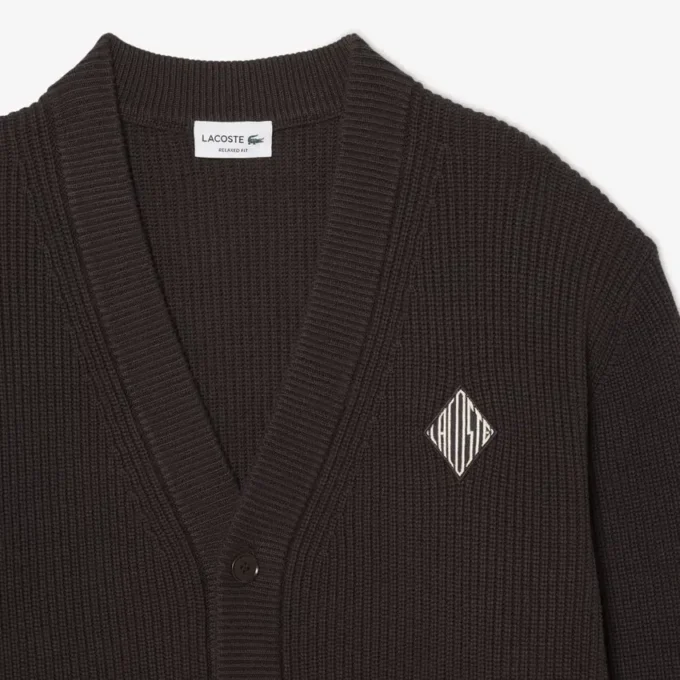 Relaxed fit geribbeld katoenen vest
