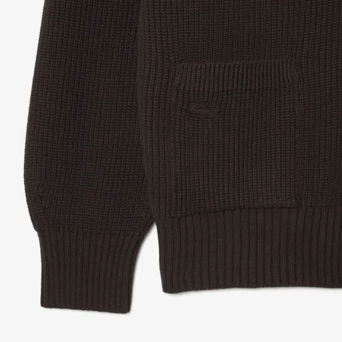 Relaxed fit geribbeld katoenen vest
