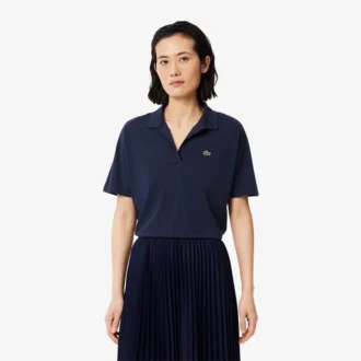 Relaxed fit piqué Polo voor dames