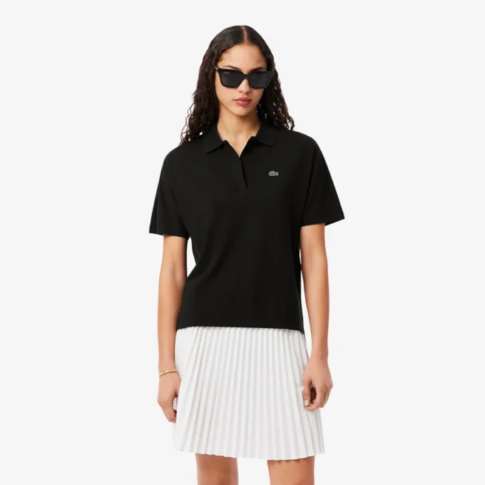 Relaxed fit piqué Polo voor dames